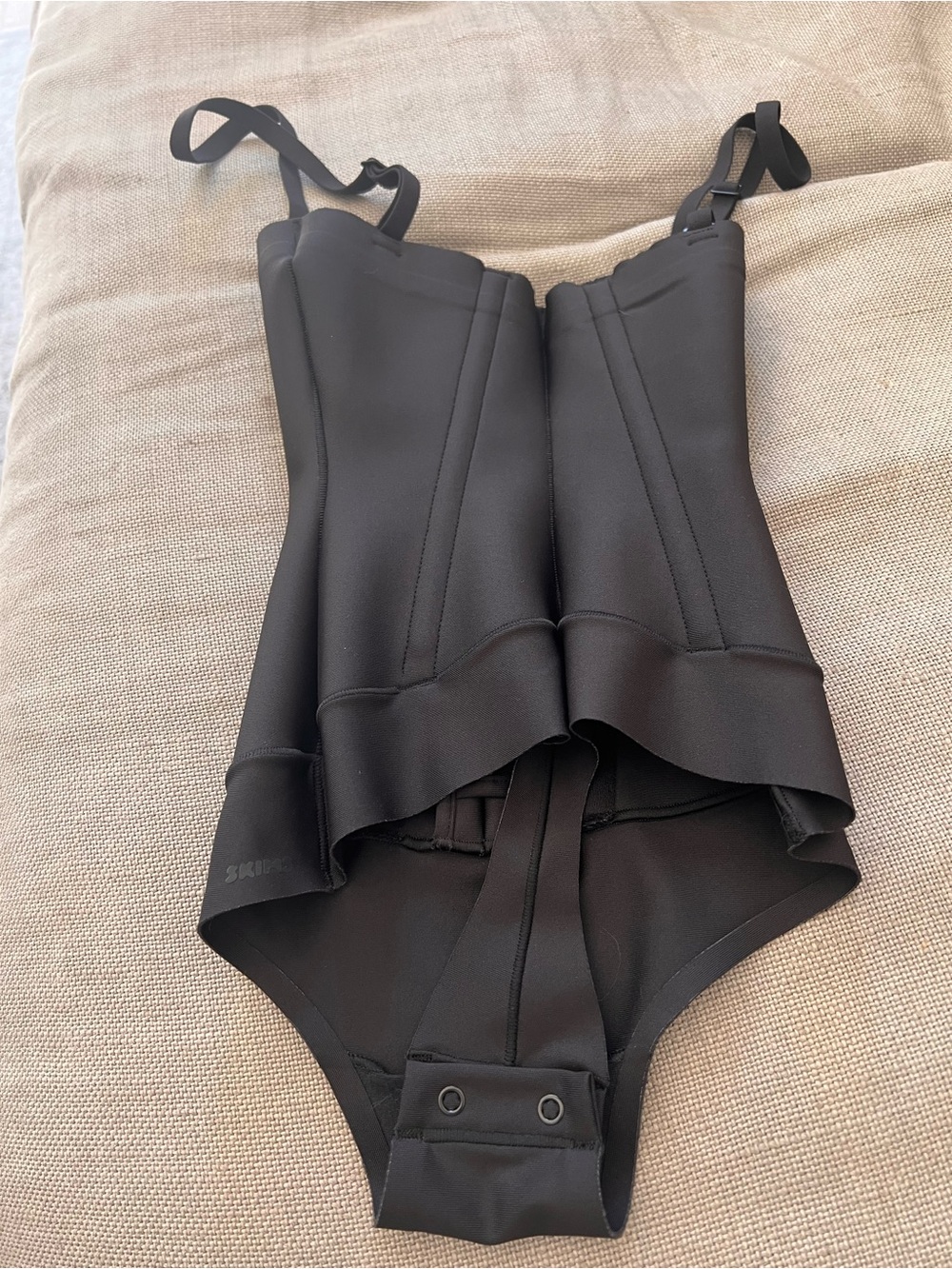 SKIMS corset xxs soot  Black One-Piece
